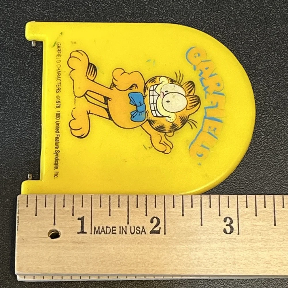 Vintage GARFIELD Plastic Pocket Folding Mirror Replacement Part Piece 1980